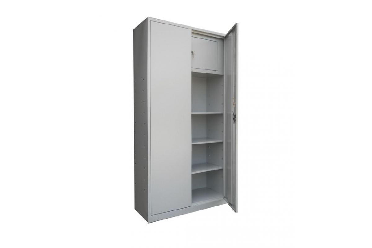 Fiset metalic ECO cu 3 polite si seif 900x400x1800mm